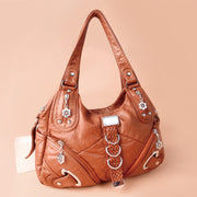 Perla Washed Vintage Hobo Shoulder Bag for Women