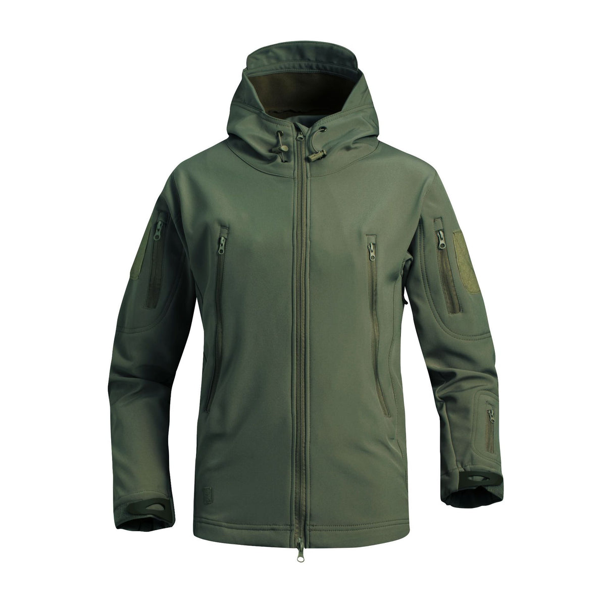Vasco soft shell jacket, Olive Green, front view