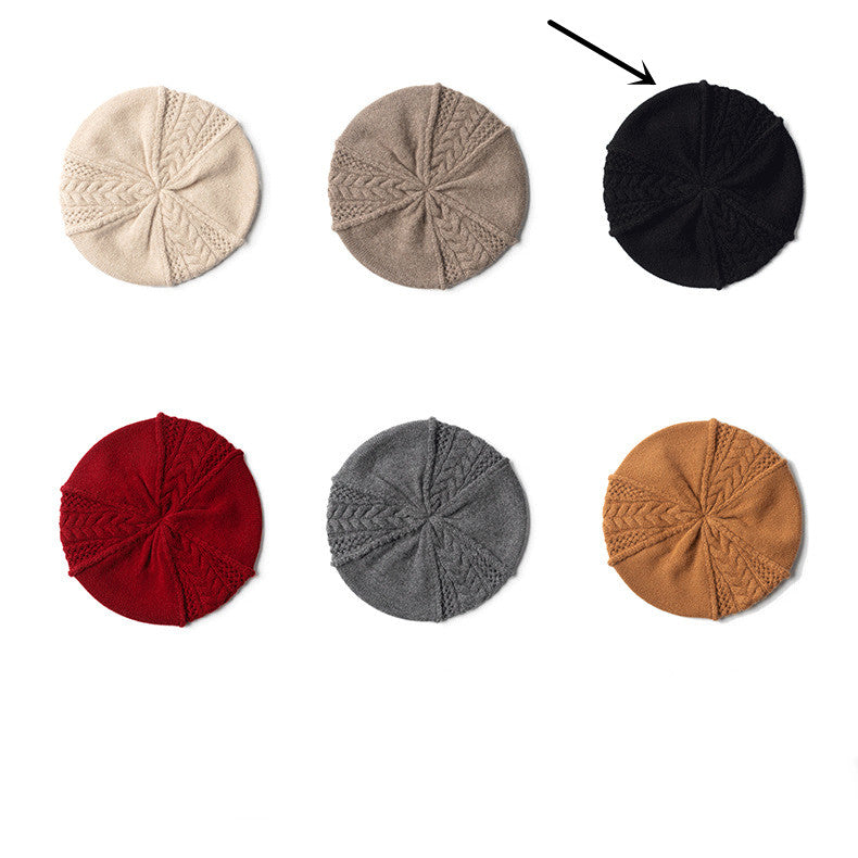 Brunella Cashmere Cable Knit Beret for Women