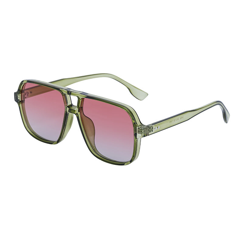 Dionisio Double Bridge Square Aviator Sunglasses for Men and Women