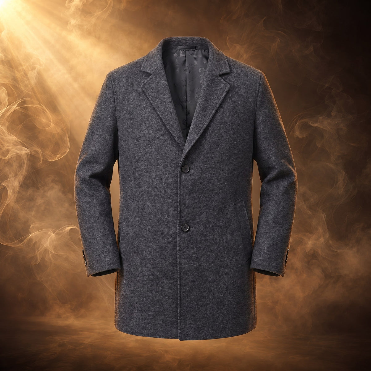 Oscar overcoat, Dark Gray, front