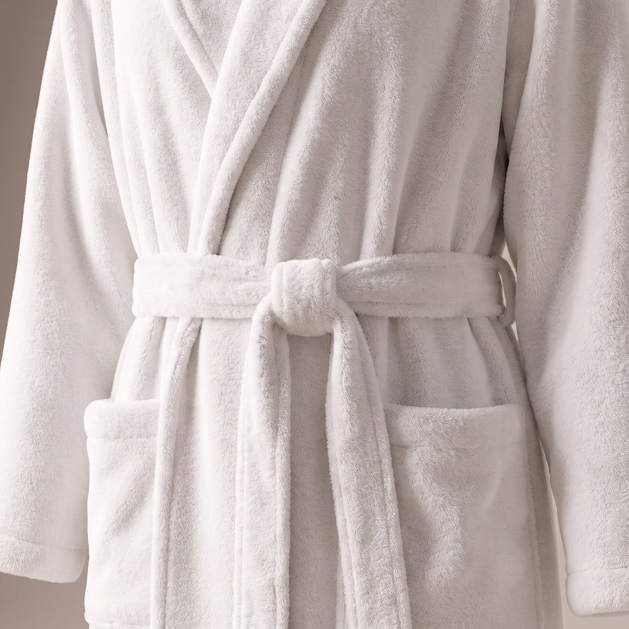Elodie Shawl Collar Flannel Bathrobe for Women and Men