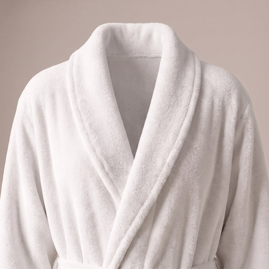 Elodie Shawl Collar Flannel Bathrobe for Women and Men