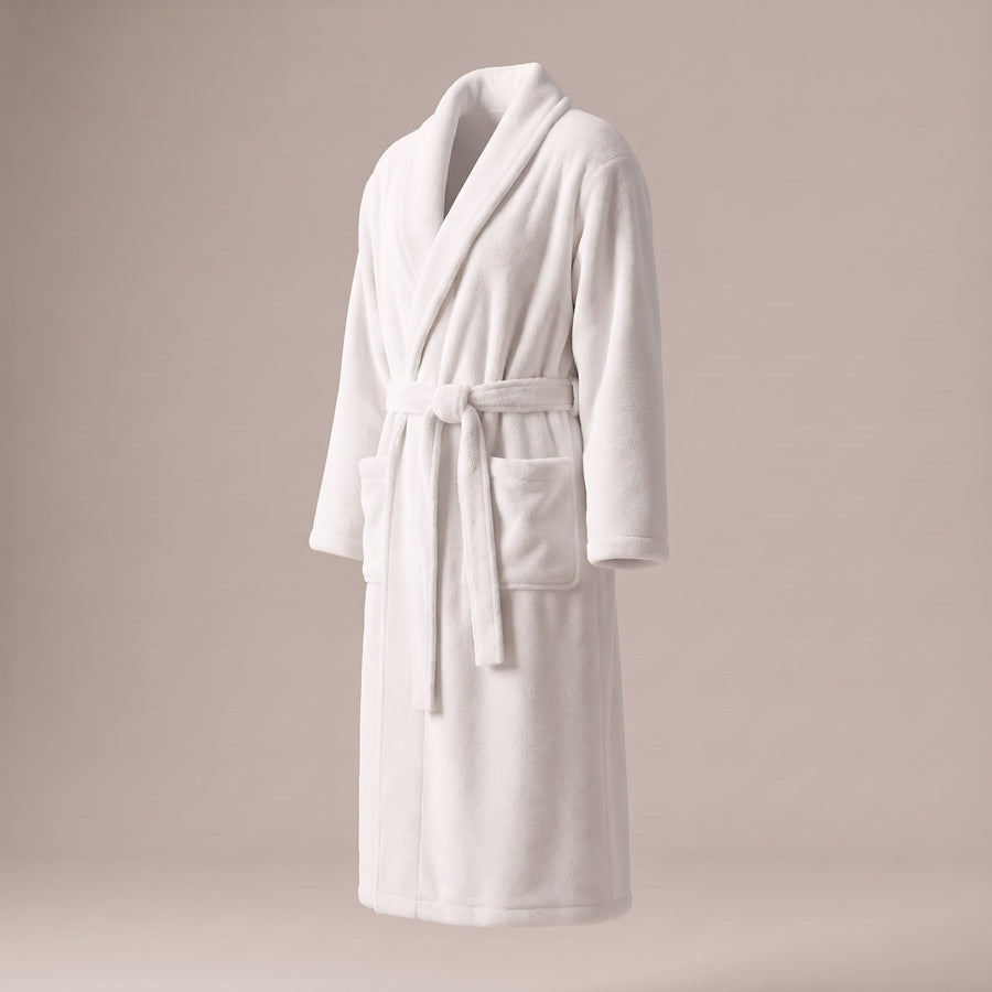 Elodie Shawl Collar Flannel Bathrobe for Women and Men
