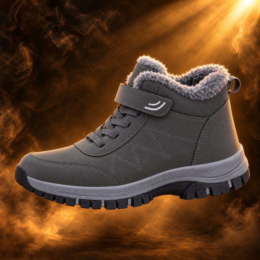 Fabrizio Plush Lined Lace Up Snow Boots for Men