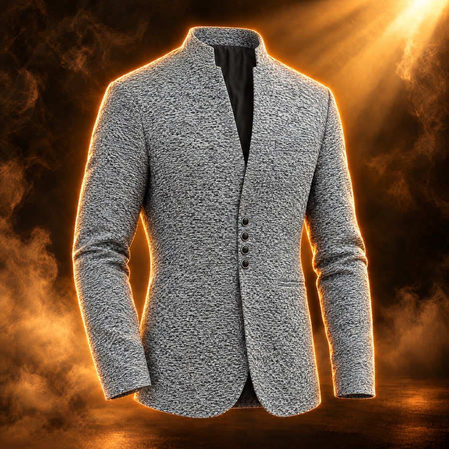 Giacomo Mandarin Collar Slim Fit Blazer for Men