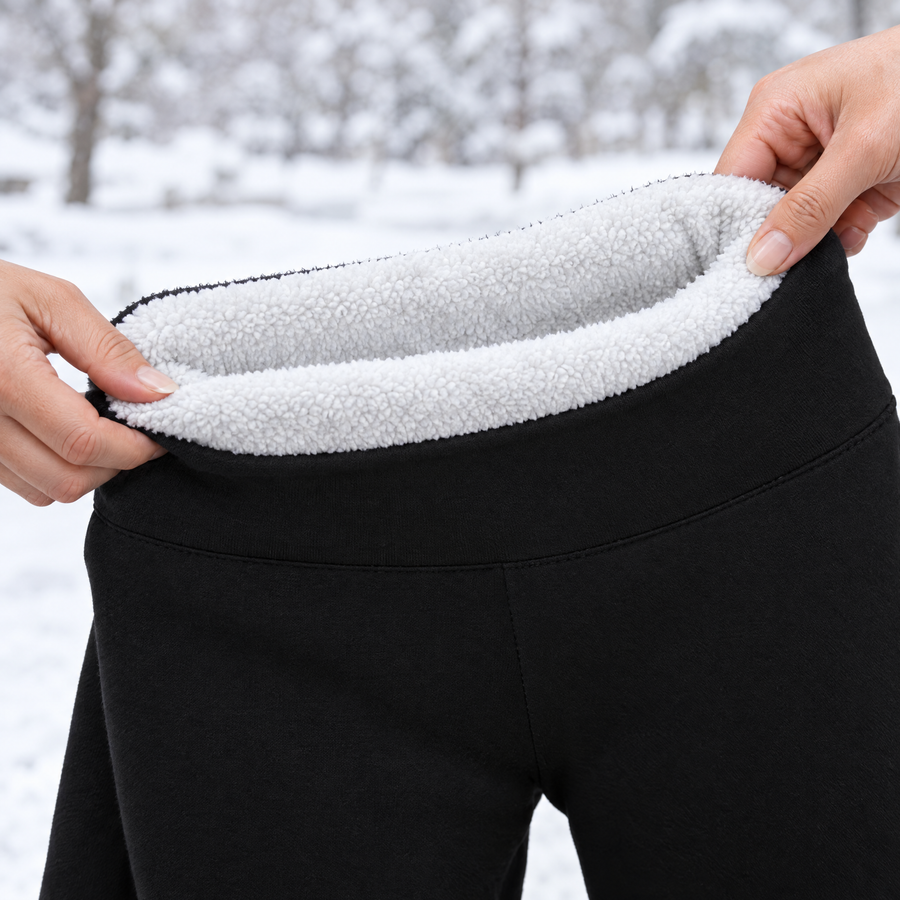 Mirabel Plus Size High Waisted Fleece Lined Leggings for Women