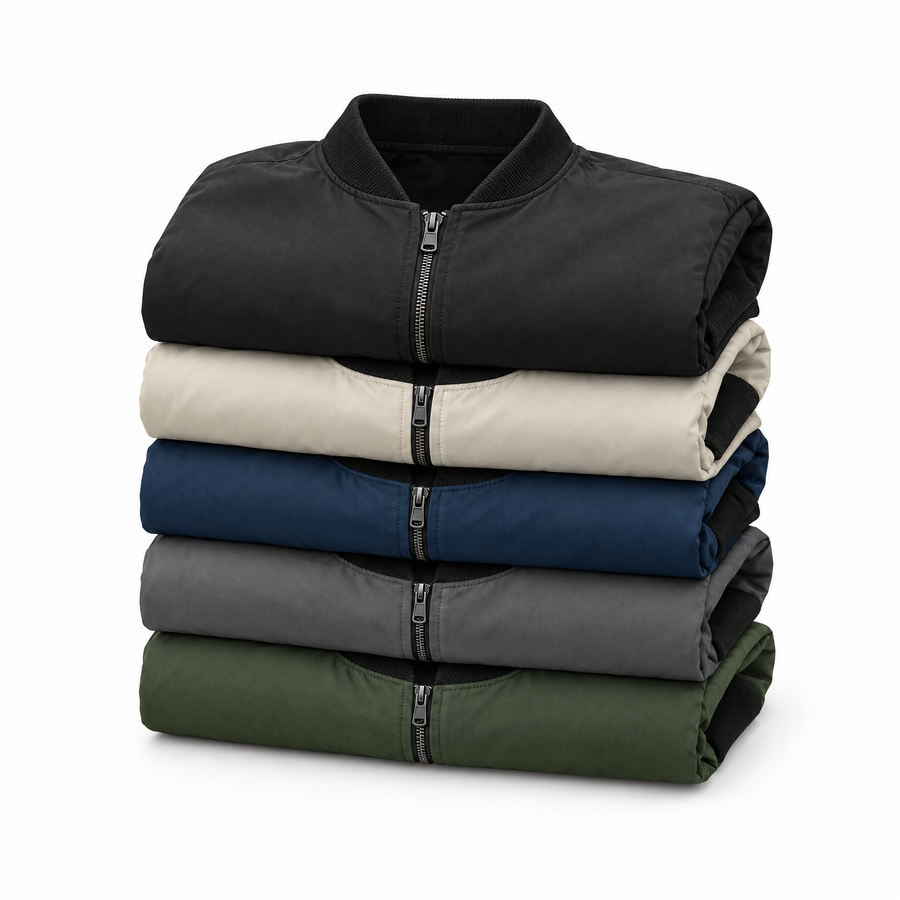 Massimo Men's Lightweight Slim Fit Bomber Jacket