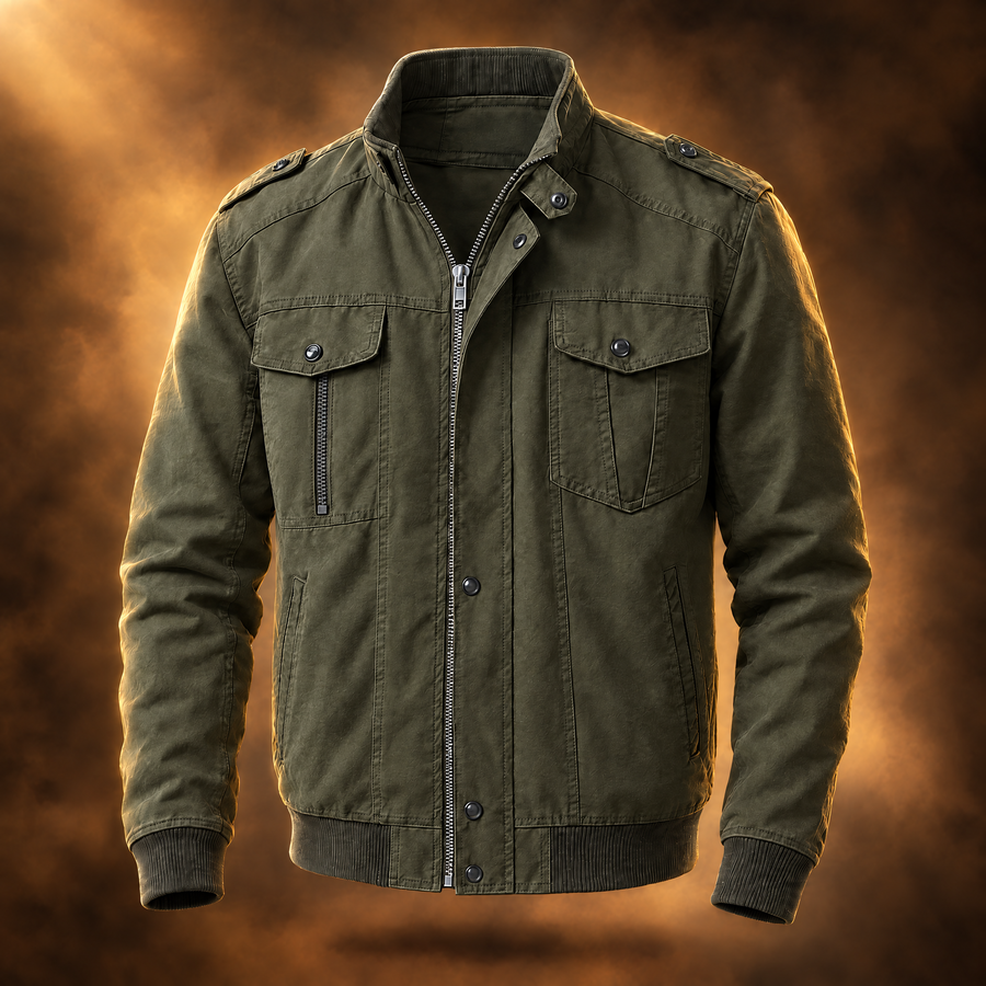 Corrado Stand Collar Utility Field Jacket for Men