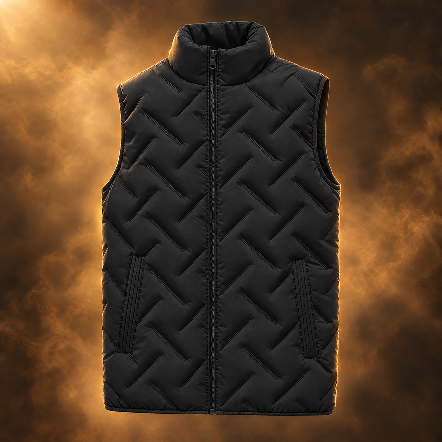 Stefano Quilted Stand Collar Puffer Vest for Men