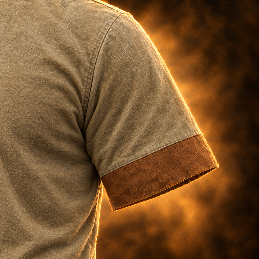 Orlando Retro Lace Up Collared T-Shirt for Men