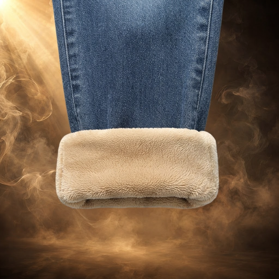 Valentino Fleece Lined Straight Leg Jeans for Men