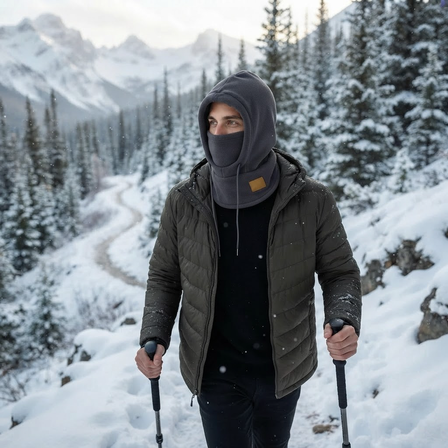 Olindo Fleece Balaclava Hood with Drawstring for Women and Men
