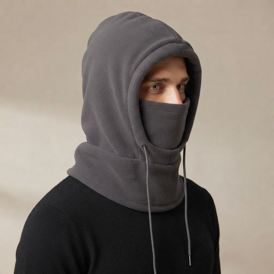 Olindo Fleece Balaclava Hood with Drawstring for Women and Men