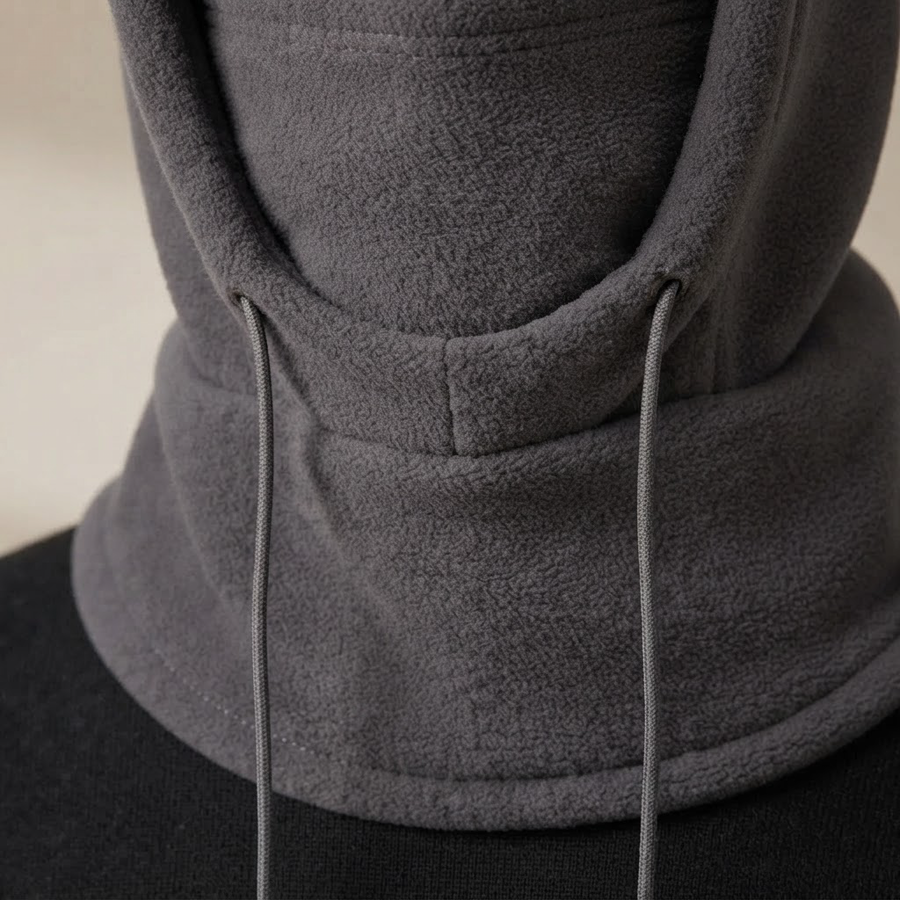 Olindo Fleece Balaclava Hood with Drawstring for Women and Men