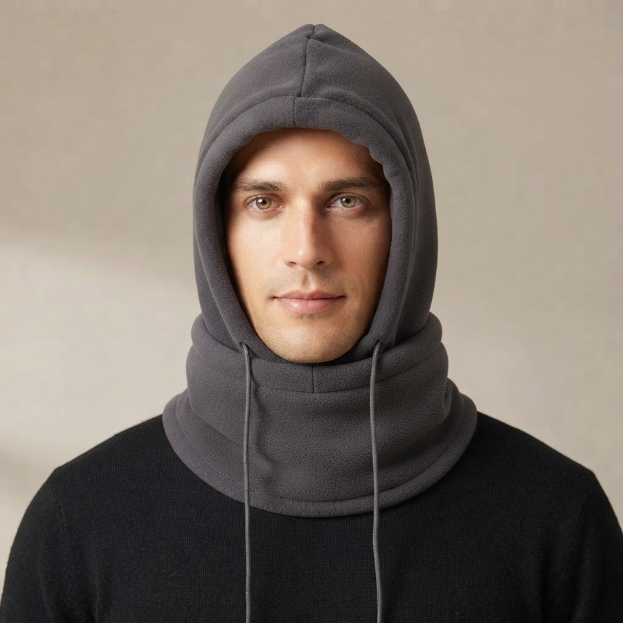 Olindo Fleece Balaclava Hood with Drawstring for Women and Men