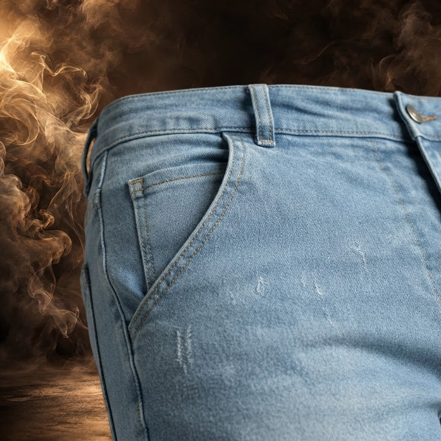 Rinaldo Cotton Denim Slim Cargo Jeans for Men