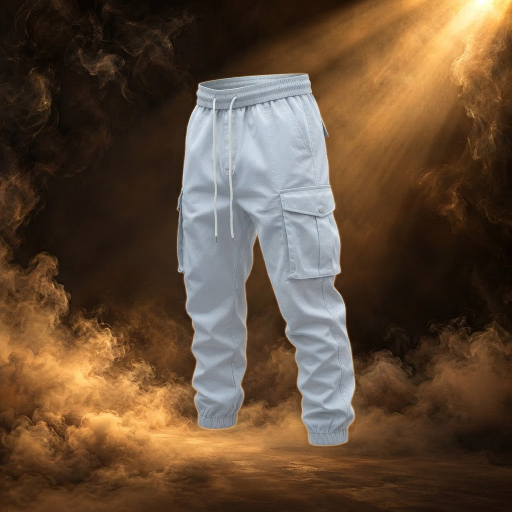 Tullio Cotton Cargo Jogger Sweatpants for Men - side view