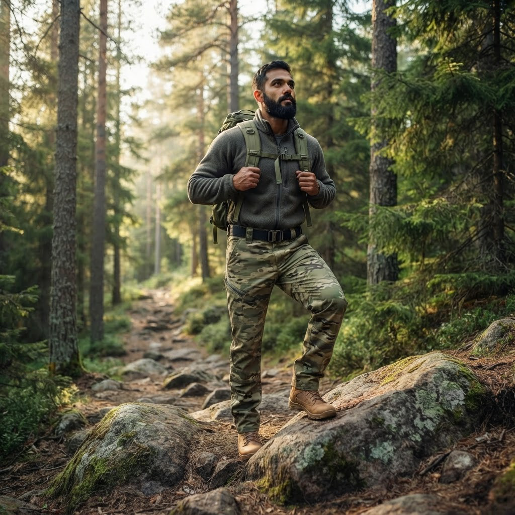 Silvano Waterproof Tactical Cargo Pants for Men - worn on model