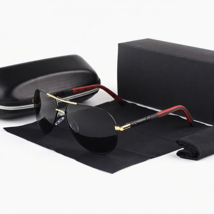 Nevio Polarized Aluminum Aviator Sunglasses for Men and Women