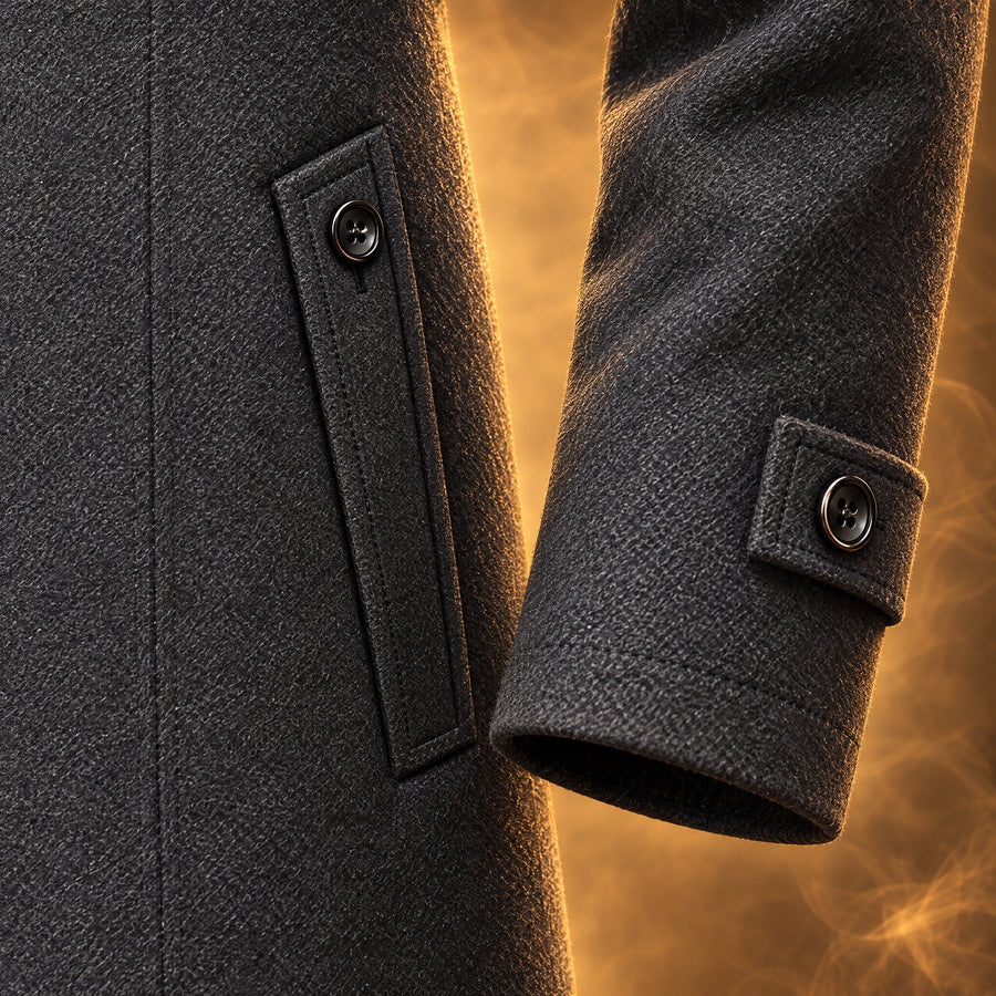 Leonardo Scarf Collar Wool Overcoat for Men
