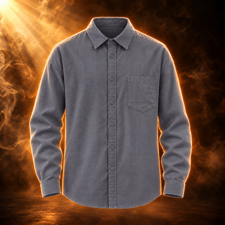 Remy Relaxed Fit Long Sleeve Button Up Shirt for Men