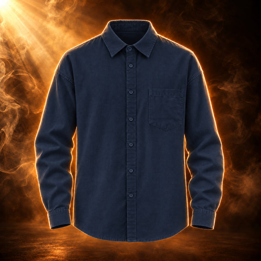 Remy Relaxed Fit Long Sleeve Button Up Shirt for Men
