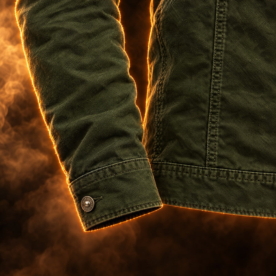 Renzo Slim Fit Button Up Trucker Jacket for Men