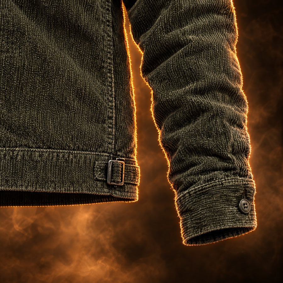 Tommaso Washed Corduroy Utility Jacket for Men