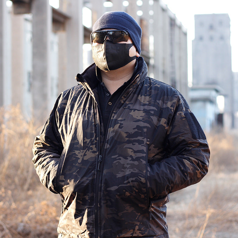 Thierry tactical jacket, Black Camo, worn front