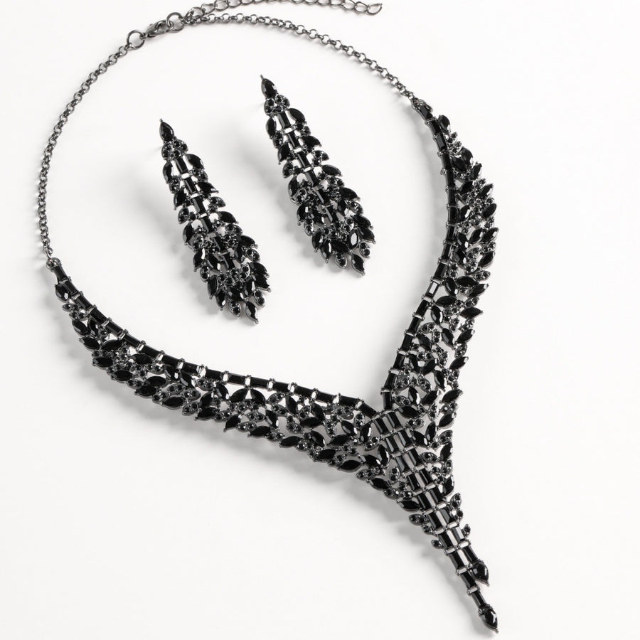 Delphine Statement V Necklace and Earrings Set for Women
