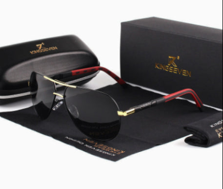 Nevio Polarized Aluminum Aviator Sunglasses for Men and Women