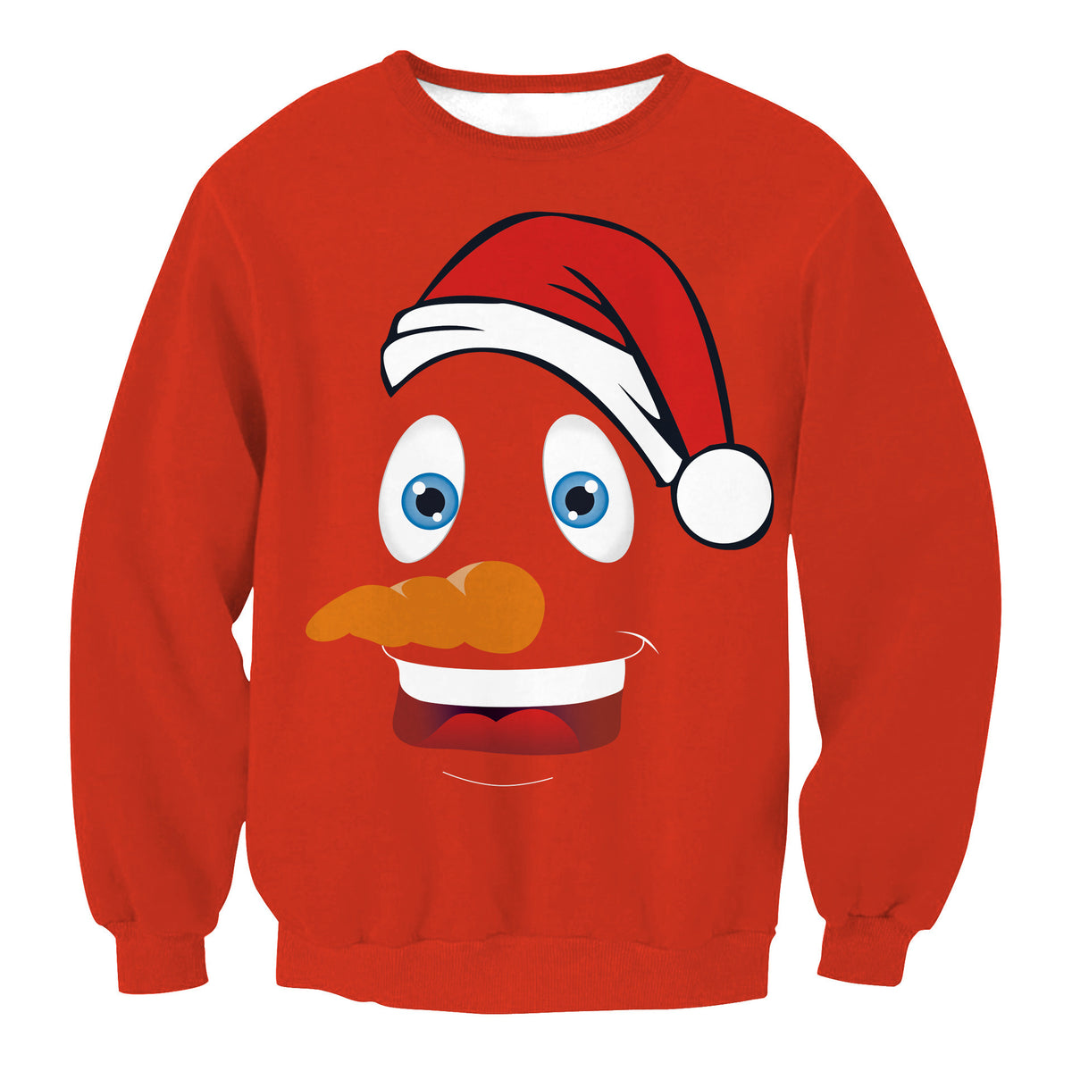 Orazio ugly Christmas sweater, Red Snowman Face, front