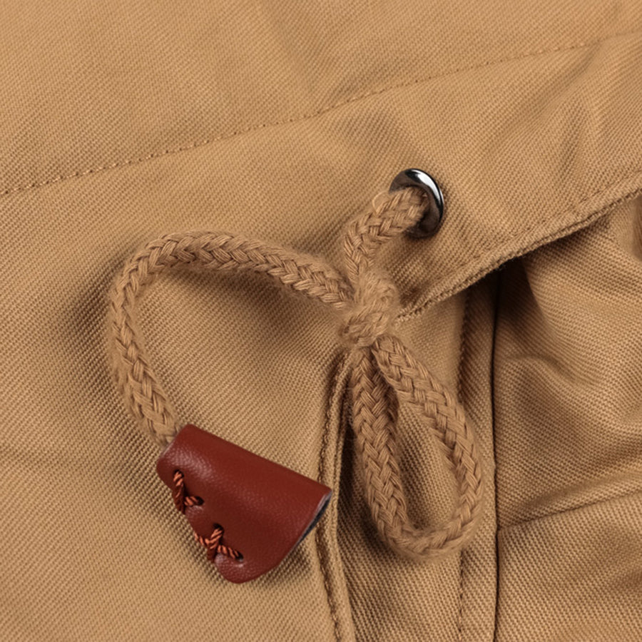 Romeo Fleece-Lined Hooded Cotton Military Jacket for Men