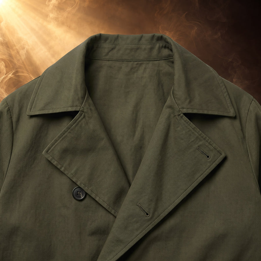 Lorenzo Double-Breasted Cotton Trench Coat for Men
