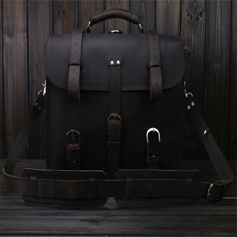 Ulisse Leather Travel Messenger Bag for Men