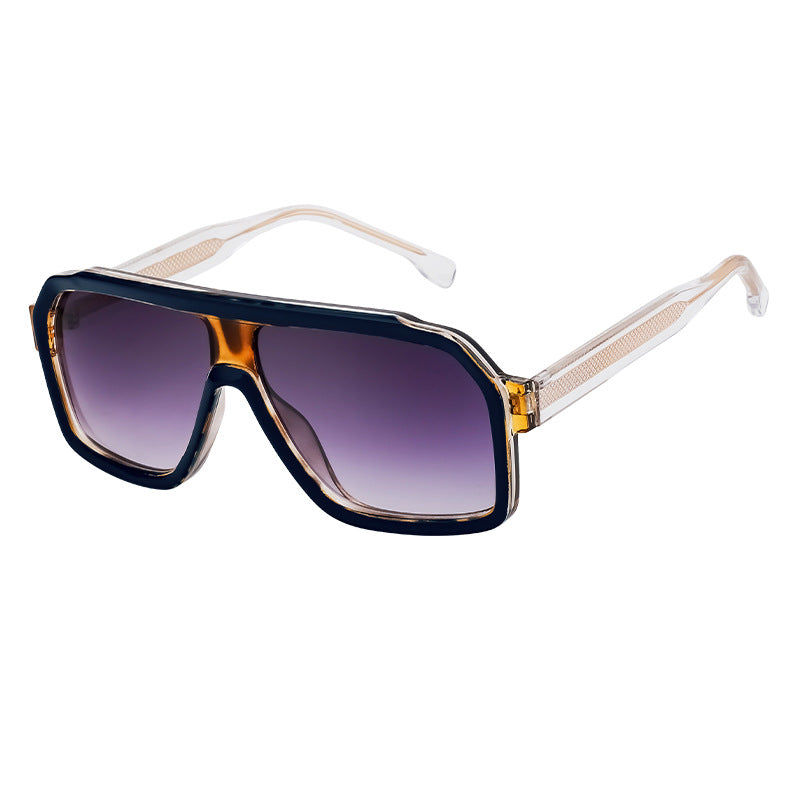 Egidio Flat Top Square Navigator Sunglasses for Men