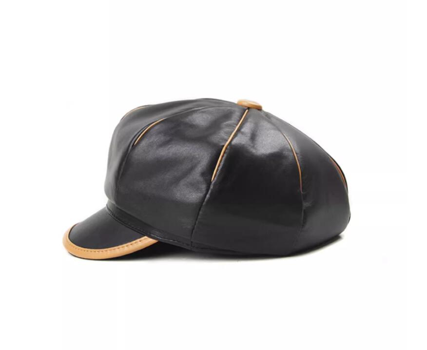 Aldo Leather Newsboy Cap for Men and Women