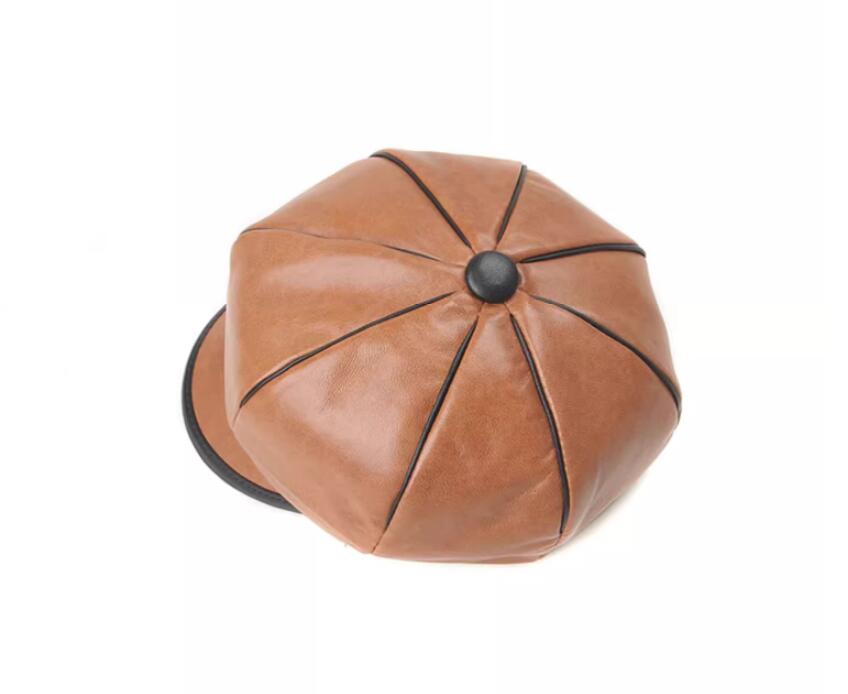 Aldo Leather Newsboy Cap for Men and Women