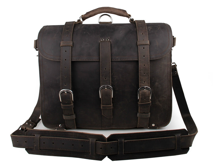 Nazario Leather Messenger Briefcase Bag for Men