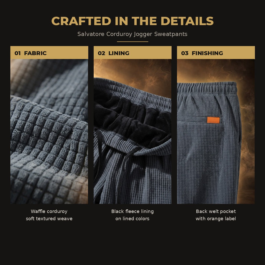 Salvatore Corduroy Jogger Sweatpants for Men