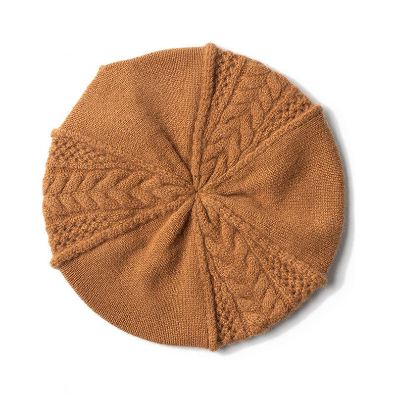 Brunella Cashmere Cable Knit Beret for Women