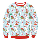 Light Blue Snowman Print