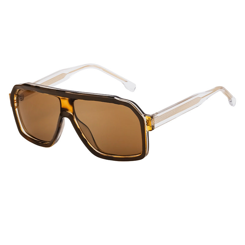 Egidio Flat Top Square Navigator Sunglasses for Men