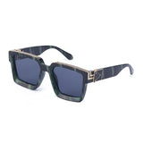 Green Marble Frame Gray Lens