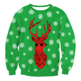 Green Reindeer Head