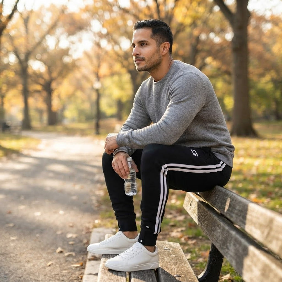 Gino Embroidered Side Stripe Jogger Pants for Men