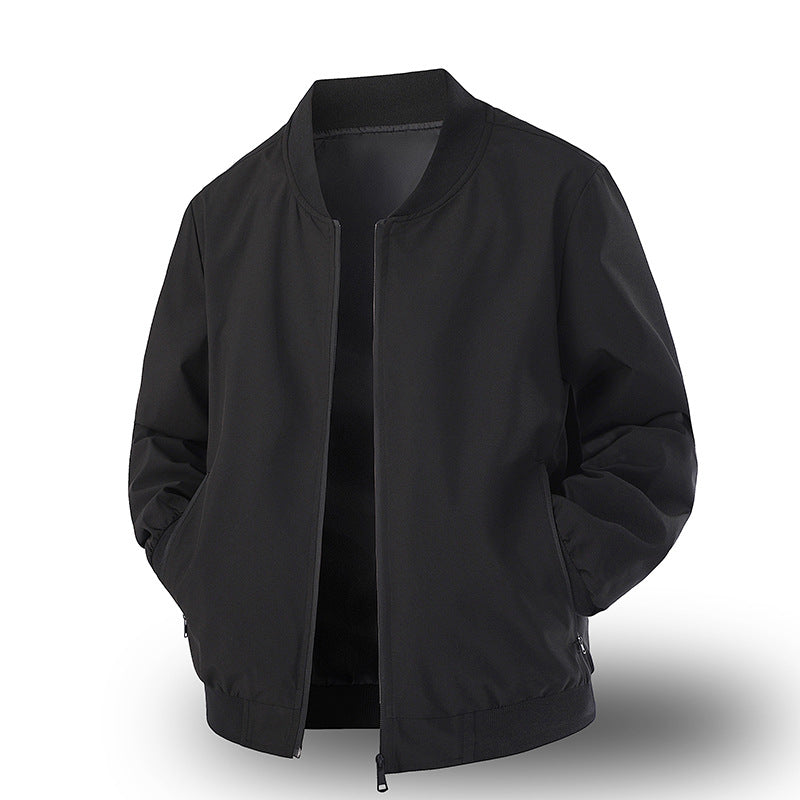 Ugo bomber jacket, Black Baseball Collar, front