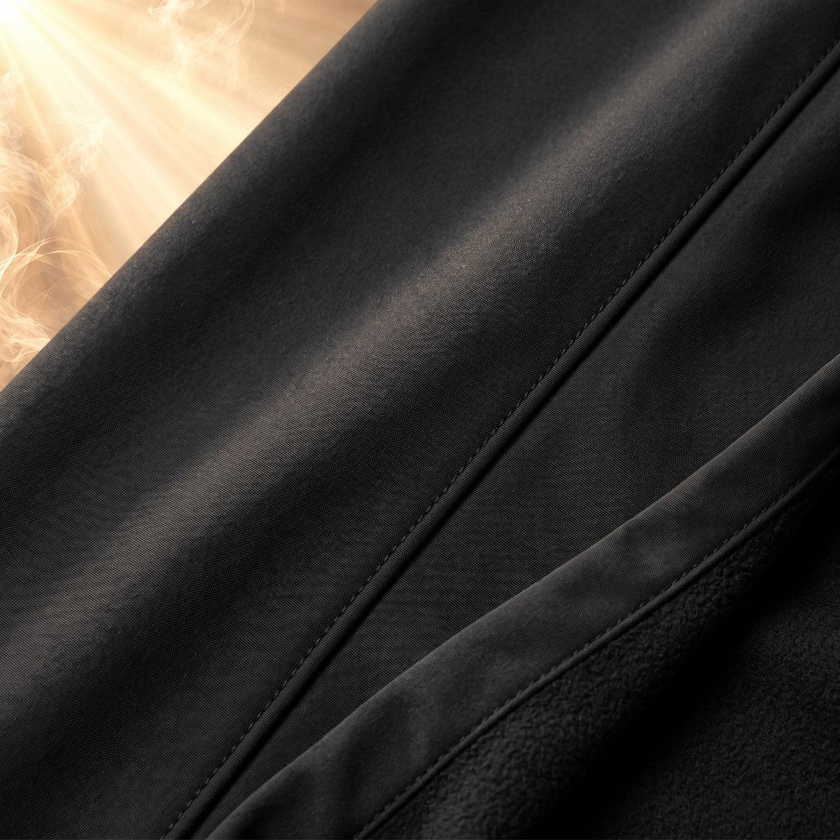 Vasco soft shell jacket, Black, windproof soft shell fabric close-up