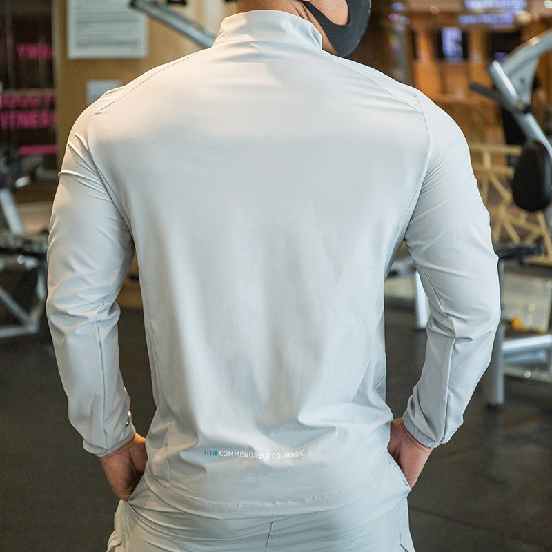 Bernardo jacket, Light Gray, back